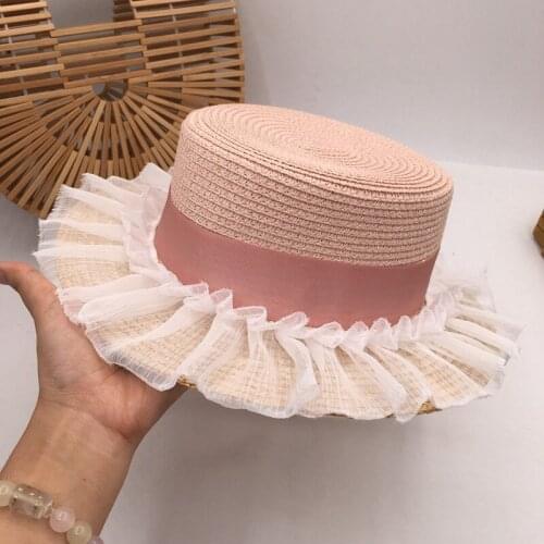 The new summer vacation seaside straw sunscreen shading fairy han edition French fashion super fairy elegant tide