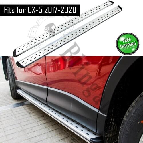 Fits for M azda CX-5 CX5 2017-2020 2Pcs left right running board side steps nerf bar car pedal side stairs