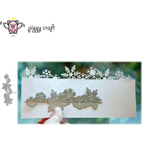 Piggy Craft metal cutting dies cut die mold Double-sided snowflake edges Scrapbook paper craft knife mould blade punch stencils
