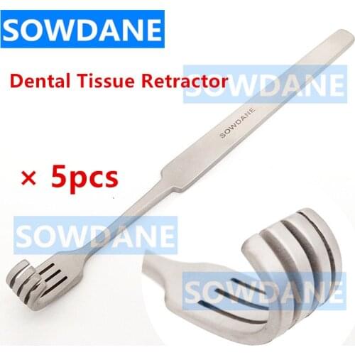 5pcs Dental Implant Tissue Retractor Dental Surgical Retractor Mouth Opener Dentist Surgery Implant Instrument Tool