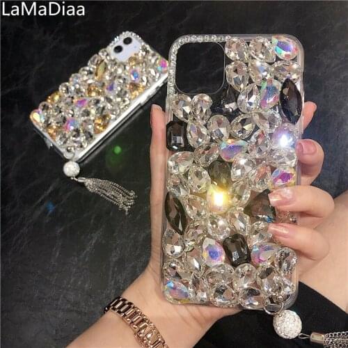 Luxury 3D Diamond Case Rhinestone Bling Phone Cover funda coque For Huawei P8 P9 P10 P20 P30 P40 Pro Lite Mate 10 20 30 Pro Lite