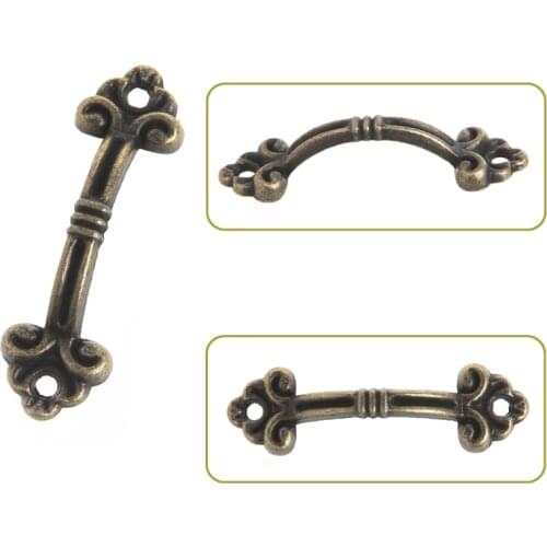 10x Handle Knob Retro Arch Tracery Drawer Wooden Jewelry Box Bronze Cabinet Pull Dropshipping