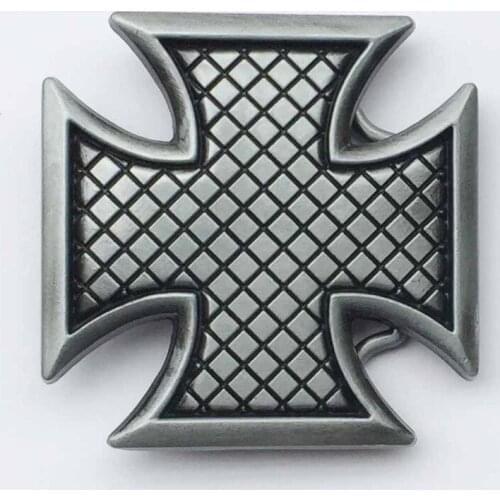 Sliver Cross Western belt buckle suitable for 4cm wideth belt with continous stock