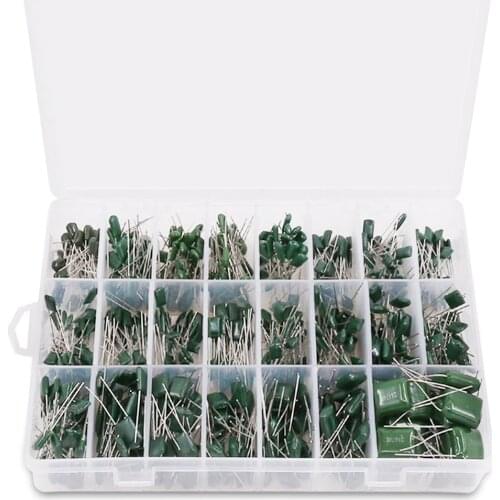 High Quality Capacitors Set Plastic Case 700pcs 24 Values Mylar Polyester Film Capacitor Assortment Kit 0.22NF to 470NF / 100V