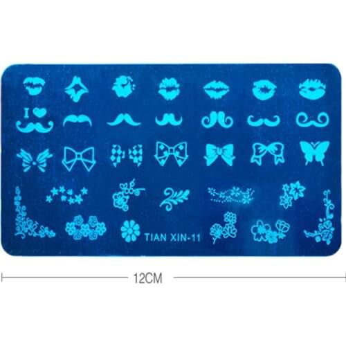 1 Sheet Rectangle Nail Stamping Plate Lace Flower Christmas Design Nail Template Manicure Art Stencil Stamping Tools