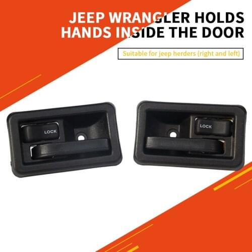 1 Pair Car Inside Door Latch Handles Black Replacement For Jeep Wrangler 1987-2004 Car Interior Accessories