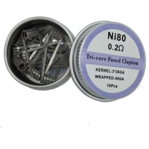 10pcs/box Twisted Fused Clapton Coils Premade Wrap Alien Mix Twisted Quad Tiger Heating Resistance Rda Coil Tool Parts