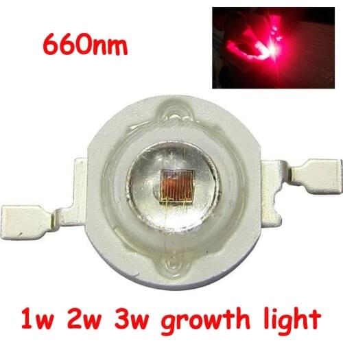 10pcs/lot 660nm-665nm bright than 620nm 1W 2W 3W 30mil 42mil Chip 700mA EPILEDS Deep Red LED Light For Plant Grow