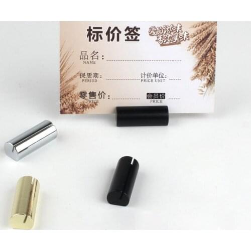 10pcs Metal Food Tag Holder Bakery Price Card Stand Clip Place Card Holder Party Banquet Table Decoration