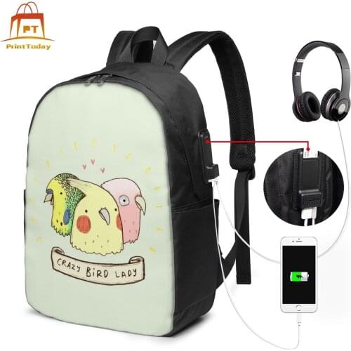 Parrot Backpack Parrot Backpacks Shopping Teen Bag Print Men - Women High quality Multifunction Trend Bags