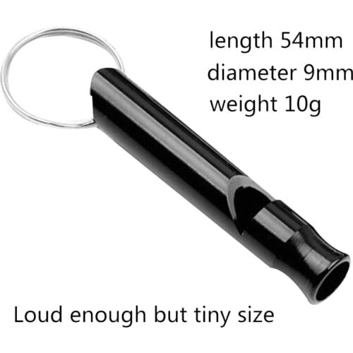 20 Pack Aluminum Whistle, Sports Whistle, Emergency Survival Whistles with Key Chain,Black