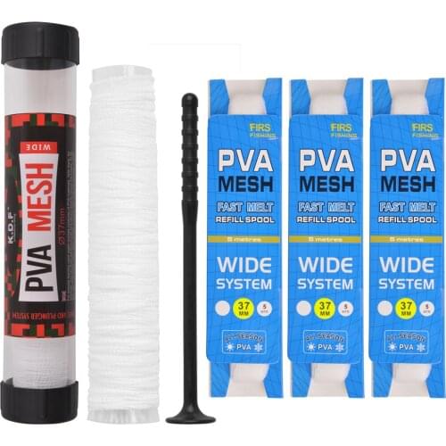 4Pcs/Set PVA Mesh Carp Fishing Feeder Bait Thrower Water Dissolving Net 5M 25mm 37mm Refill Trap Bait Carp rig Fishing tackle