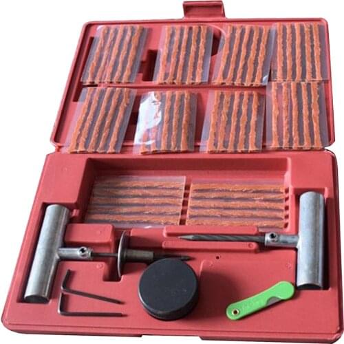 57pc Tire Repair Kit DIY Flat Tire Repair Car Truck Motorcycle Home Plug Patch