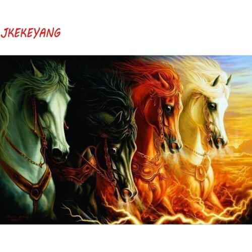 5D DIY square/round Diamond painting horse Cross Stitch Diamond Embroidery Pattern Rhinestone home decor J1117