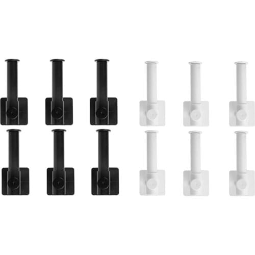 6 Pack Kitchen Retractable Hook Roll Paper Rack Cup Pot Cover Wall Hanging Storage Tool Home Multifunctional Hook