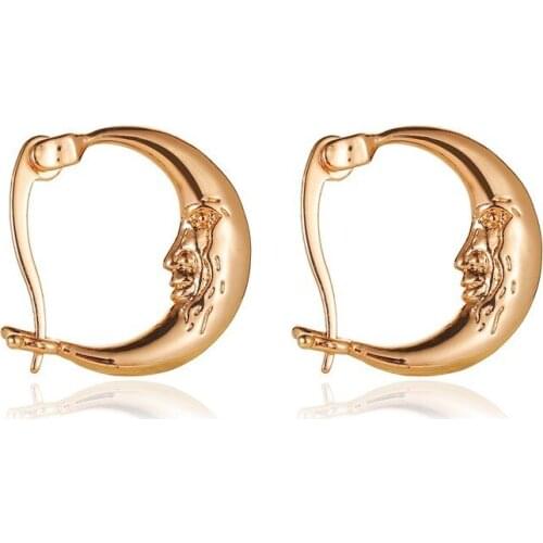 Afghan Creative Moon Drop Earrings for Women Boho Vintage Silver Color Party Jhumka Earring Festival Indian Nepal Jewelry