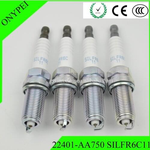Free shipping Auto Parts Spark Plug 22401-AA750 SILFR6C11 For Subaru 22401 AA750 SILFR6C 11 22401AA750
