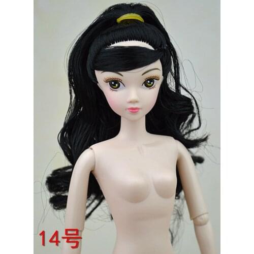 Kids Toy Gift Naked Doll NEW 12 Jointed Chinese Doll Accessories For 11.5" Dollhouse 1/6 Doll Body + Head with Long Hair