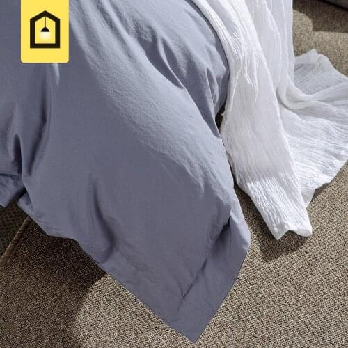 Brand 100% cotton modern brief solid duvet cover Europe style home textile high quality grey white free shipping wholesale 1pc