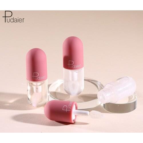 Pudaier 3 colors Capsule Lip Balm Lip Gloss Makeup Lip stick Nude Lip Balm Waterproof Long Lasting Makeup Cosmetics Lipstick