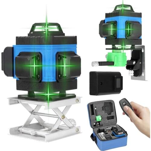 Laser Level 16 Lines 4d Level Tool Vertical Horizontal Crossline APP Remote Control Self-Leveling Laser Level 360 Green Laser