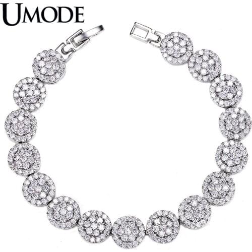 UMODE Summer Jewelry Wholesale Top Quality Tiny AAA CZ Fashion Charm Bracelets For Women Bijoux Femme Gifts AUB0007