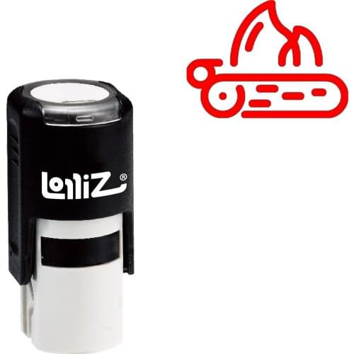 LolliZ Bonfire Self-Inking Rubber Stamp - Modern Symbol Series