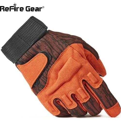 ReFire Gear Army Combat Military Gloves Men Full Finger Paintball Airsoft Shoot Bicycle Gloves Male SWAT Forces Tactical Mittens