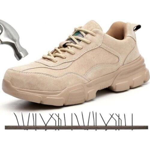Mens Steel Nose Safety Shoes Light Breathable Casual Sneakers Indestructible Puncture-Proof Anti-smashing Insulation Work Shoes