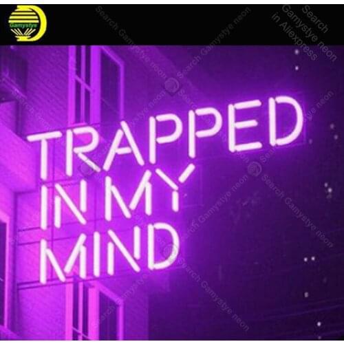 Neon light Signs Trapped In My Mind Neon Bulbs sign Lamp Handcrafted Beer Bar PUB Hotel neon Letrero Neons enseigne lumine