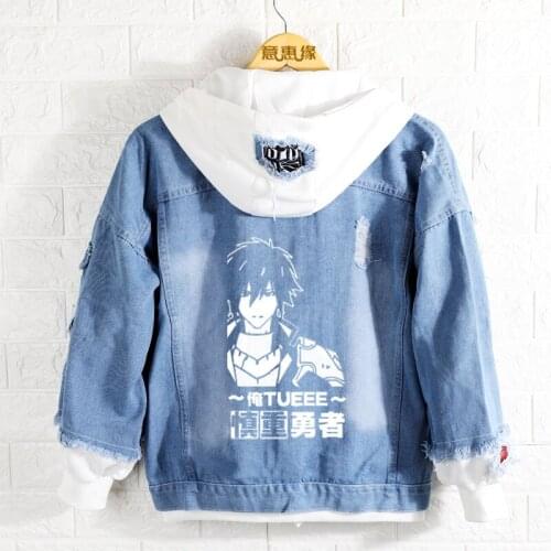 New Cautious Hero: The Hero Is Overpowered but Overly Cautio hoodie Anime Coat Men Women Fashion Denim Jacket