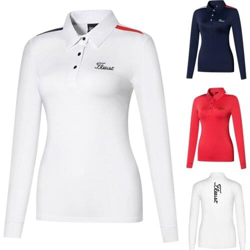 New Style Golf Apparel Ladies Slim Long-sleeved 3 Color T-shirt Outdoor Sportswear Quick-drying Breathable Polo Shirt