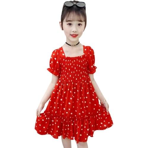 Girl Dresses Floral Girl Child Dress Summer Kids Dresses Casual Style Girls Costumes Kids 6 8 10 12 14
