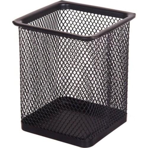 Black Metal Mesh Pen Stand Pencil Stationery Holder Desk Organizer Stand For Pens Office Storage Accessories