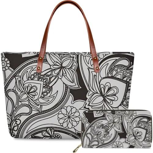 Polynesian tribal style Printed custom Handbags Women Fashion Top-Handle Bags Ladies Large Capacity Hand Tote Bag Travel Wallet