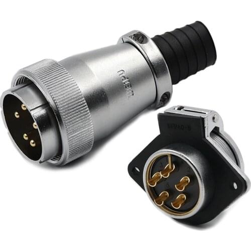 WEIPU WS40 TQ+ZG 5pin 9pin 15pin 26pin 31Pin 52 Pin Industrial Waterproof Connector Signal Male Plug Female Panel Socket Adapter