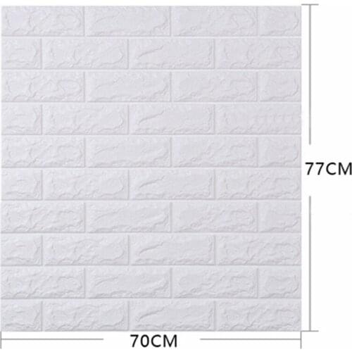 Anti-collision three-dimensional wall stickers 3D foam brick pattern wallpaper self-adhesive living room background wall paper