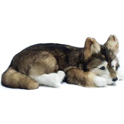 Lifelike Animal Plush Spotted Dog Toy Stuffed Simulation Golden Retriever Pet Animal Dog Decoration Gift 35x25x14cm DY80046