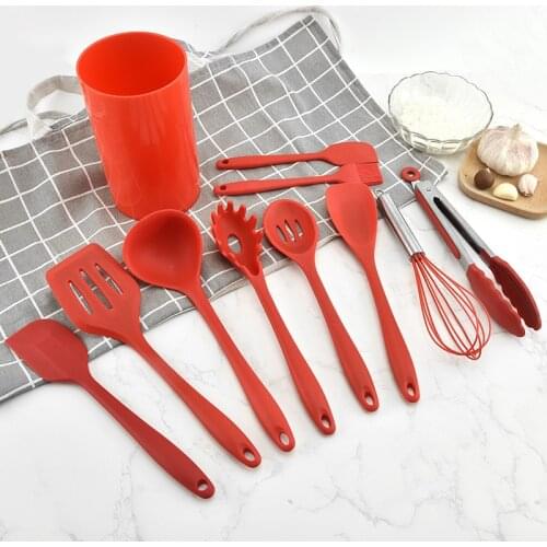 Silicone Kitchenware Kit Cooking Spatula Kitchen Ware Set Cooking Tools