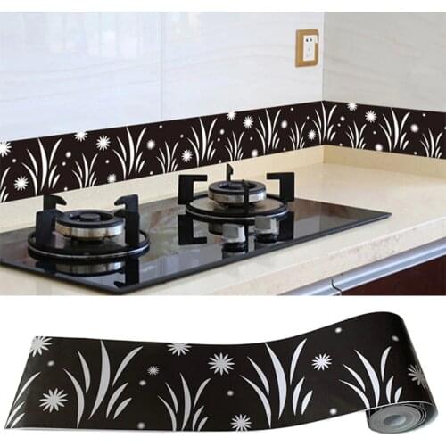 Modern Simple Wallpaper Borders PVC Self-Adhesive Waterproof Wall Sticker Kitchen Bathroom Kicking Line Waistline 3D Wall Border