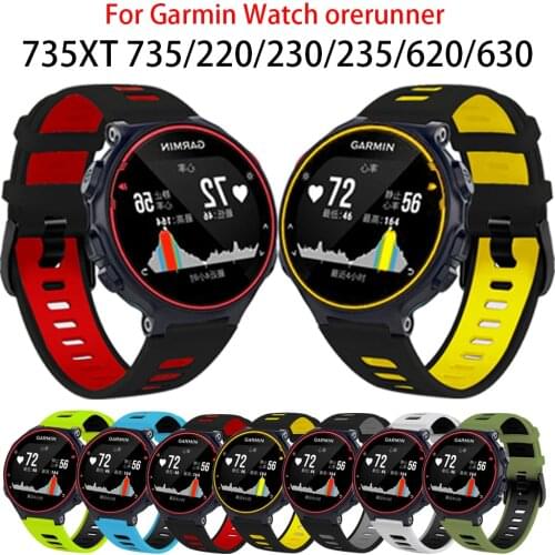 Sport Soft Silicone Wrist Strap For Garmin Forerunner 235 220 230 620 630 735XT Watch Band Belt Watchband Bracelet Accessories