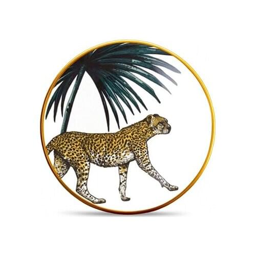 Adel Cake Plate 6 Pieces 21 Cm Cheetah