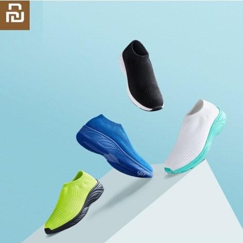 Youpin Gts men woman comfortable casual shoes One-piece flying weaving Slow shock Non-slip Breathable Sports walking sneakers