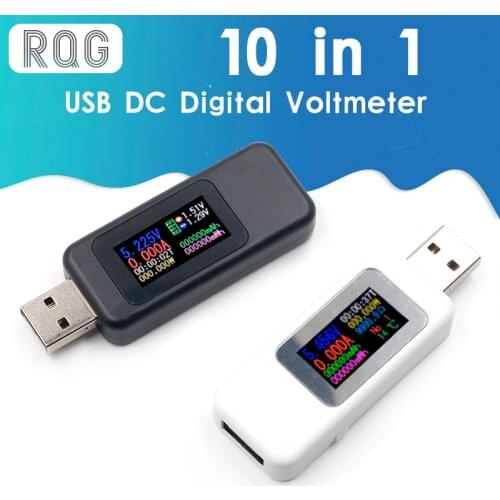 10 in 1 USB tester DC Digital voltmeter amperimetro current voltage meter amp volt ammeter detector power bank charger indicator