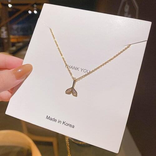 Classical Single Laryer Chain Choker Necklace For Women Titanium Steel Fishtail Gold Fashion Elegant Chain Necklaces Jewelry