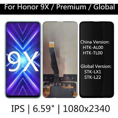 For Huawei Honor 9X Pro premium global edition LCD Display Touch Screen Digitizer Assembly for HTK-AL00 STK-LX1 STK-L22 LCD
