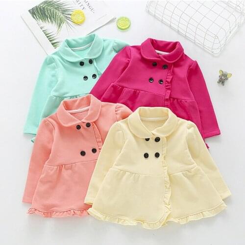 2020 Winter Clothing New Girls Blouse Terry Young Children Sweater Cardigan Girl Double-Breasted Jacket Baby Girl Winter Clothes