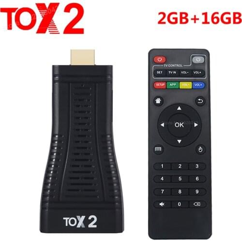 2021 TOX2 Android 10.0 Allwinner H313 Smart Tv Box 2.4g 5g Wifi DDR4 2gb Ram 16gb Rom BT4.0 4k Tv Stick PK TOX1 Set Top Box