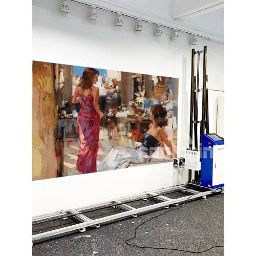 UV 3D Inkjet Direct to Wall Printer Zeescape Large Format Mural Painting Home Decor on Cement Glass Brick