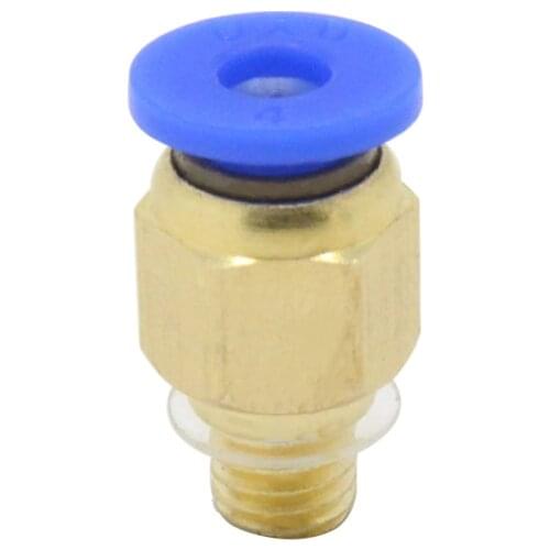3D Printer Accessories PC4-M6 Pneumatic Quick Plug Hot End Remote Air Tubing Connector Brass Feed Inlet